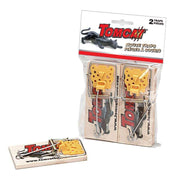 Tomcat Mouse Trap Wood Snap 2 Pack from Cabin Depot for effective rodent control, including four traps with easy snap mechanism.