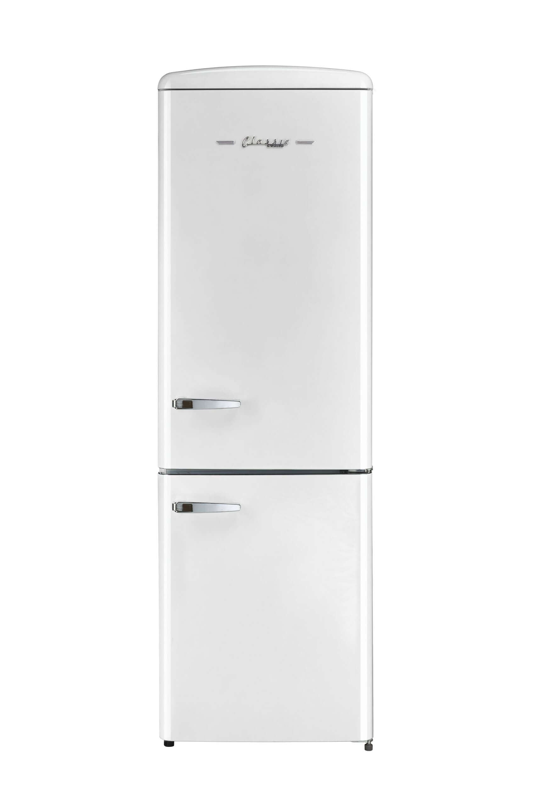 Unique 12 cu. ft. Classic Retro Bottom Mount AC Refrigerator from Cabin Depot - stylish vintage design for ample food storage