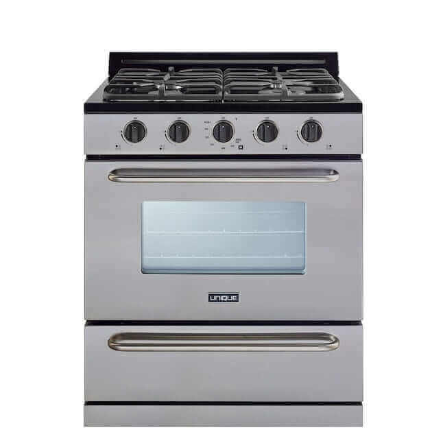 30” Stainless Steel Propane Range (Battery Ignition) - Uncategorized by Unique