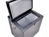 UNIQUE 2 CU/FT Propane Chest Freezer open view, featuring versatile 3-way power for cabin use, available at Cabin Depot.