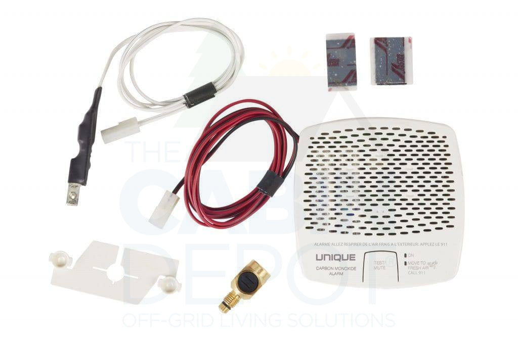 Sistema único de alarma de monóxido de carbono con cierre de seguridad
