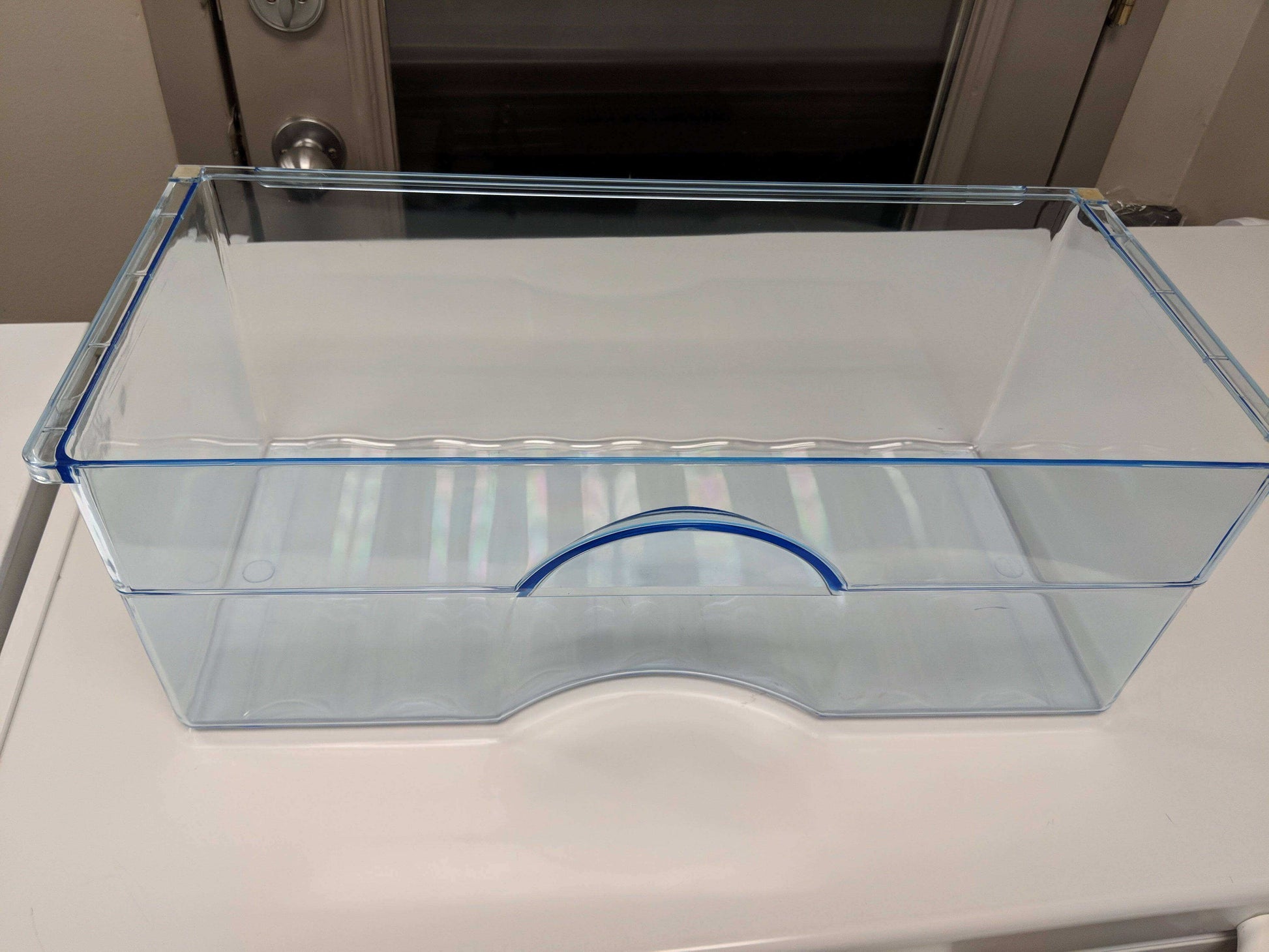 Cabin Depot clear crisper drawer for refrigerators, ideal for keeping produce fresh and organized. Unique design, durable material.