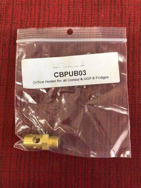 CBPUB03 Unique Orifice Holder for UGP-8FDP propane fridge by Cabin Depot. Essential accessory for efficient refrigeration.
