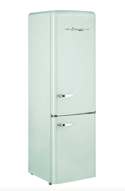 Unique 10 Cu/Ft Retro Solar Powered DC Fridge with Freezer from Cabin Depot, energy-efficient off-grid appliance.