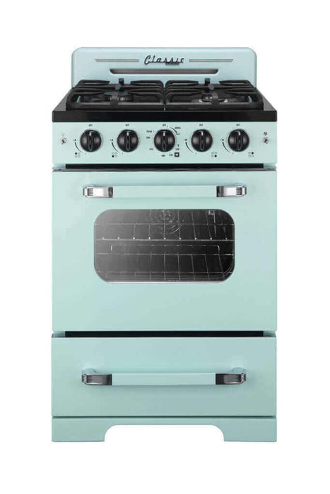 Unique 24 in. Classic Retro Convection Gas Range - by Unique