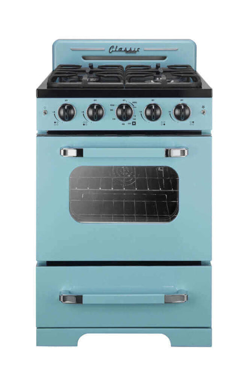 Unique 24 in. Classic Retro Convection Gas Range - by Unique