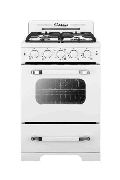 Unique 24 in. Classic Retro Convection Gas Range - by Unique