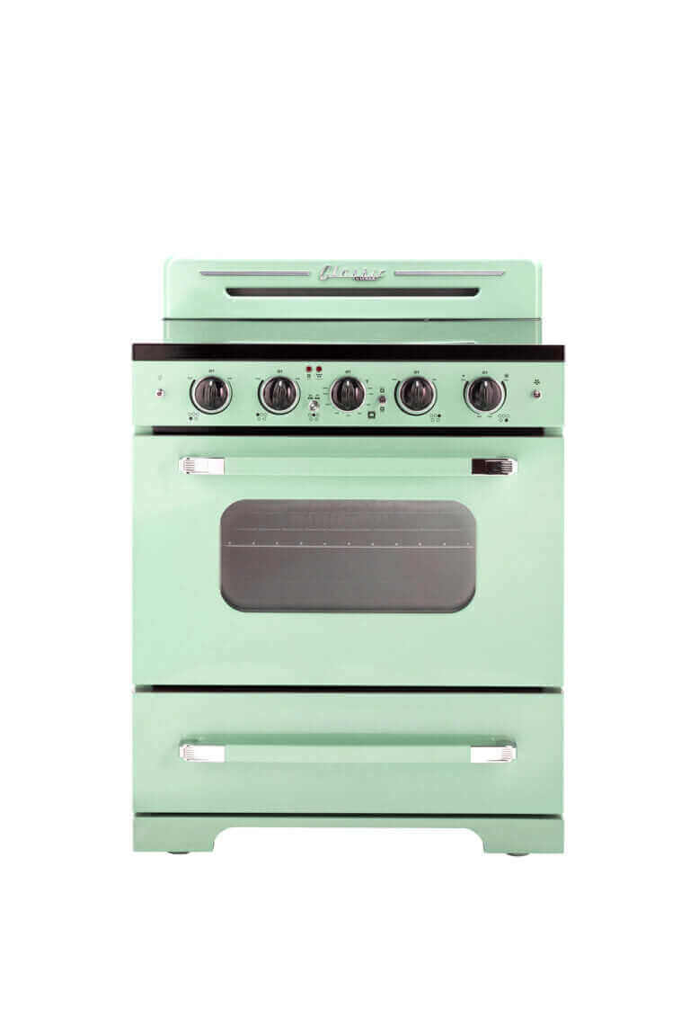 Unique 30" Classic Retro Electric Range with Convection Oven - SmoothTop, available at Cabin Depot