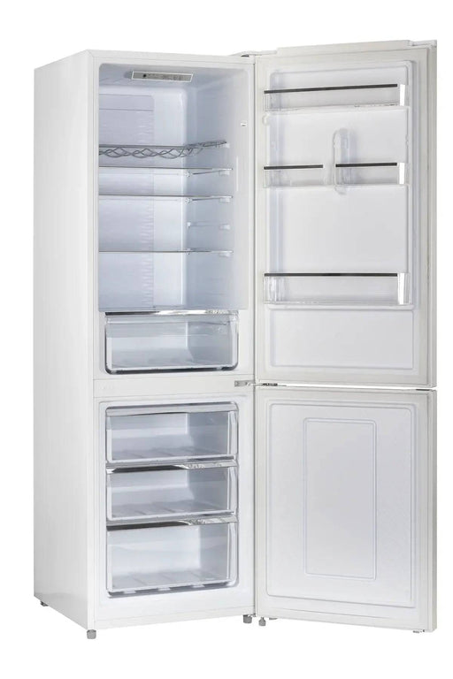 Unique 12 Cu/Ft 325L DC Bottom Mount Refrigerator by Cabin Depot, frost-free design with spacious shelving for energy-efficient cooling.