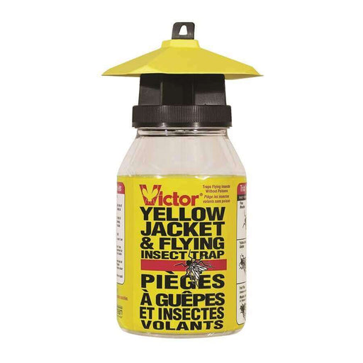 Victor Yellow Jacket & Flying Insect Reusable Trap with Attractant for picnics, camping, cookouts. Easy-to-use and poison-free.