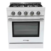 Unique 30" Classic Off-Grid Propane Range - White