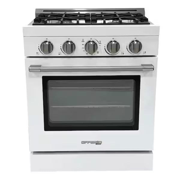 Unique 30" Classic Off-Grid Propane Range - White