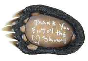 Bear Paw Message Board with 'Thank You Enjoy the Show' text, 10.5" x 7" x 2", perfect for cabin decor from Cabin Depot.