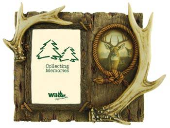 Frame Antler With Deer 4x6 - by Wilcor