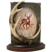 Wildlife Creations Antler Book Frame - Hand painted poly resin picture frame with deer design, perfect for Cabin Depot decor enthusiasts.