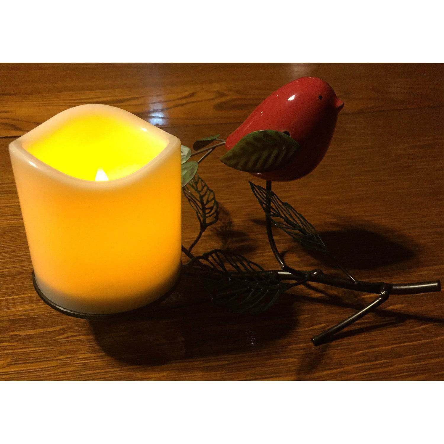 LED Bird Candle from Wildlife Creations with 8-hour timer, perfect for cozy home decor. Available at Cabin Depot.