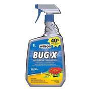 Wilson 1L Bug-X Insecticidal Spray, controls indoor and outdoor pests, available at Cabin Depot.