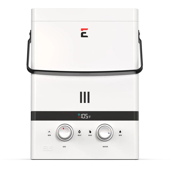 Eccotemp EL5 Luxe Outdoor Portable Tankless Water Heater with LED Display and All-Weather Rain Cap