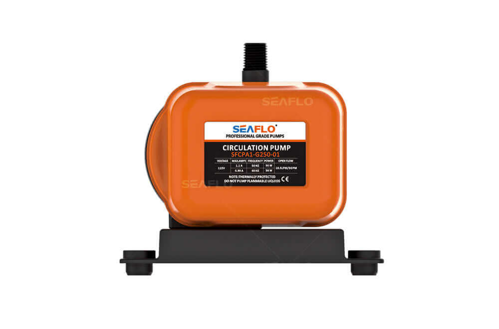 SEAFLO 115VAC 250GPH Circulation Pump from Cabin Depot, magnetic drive design, suitable for submerged use, efficient fluid transfer.