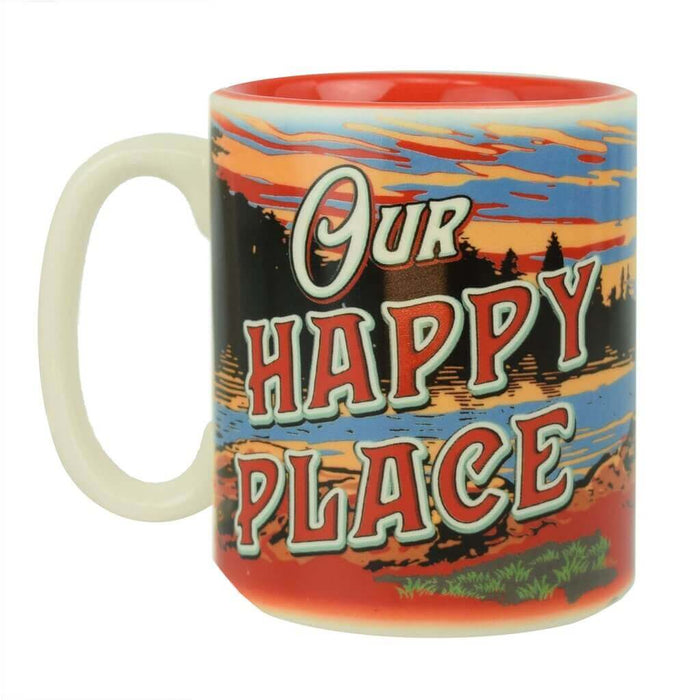 Rivers Edge 16oz Happy Place Ceramic Mug - by Rivers Edge