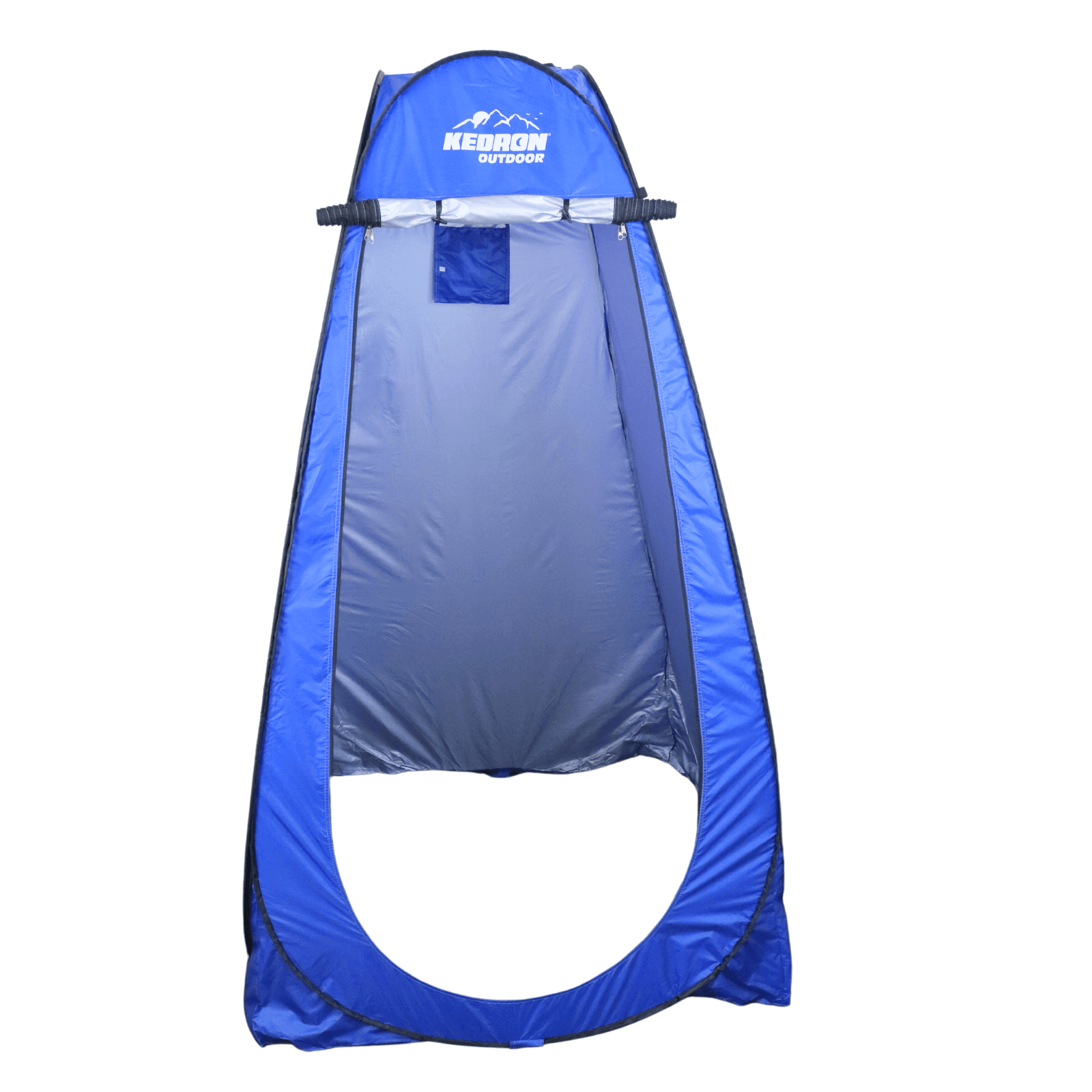 Pop-up privacy tent for outdoor use, perfect for camping or portable toilet setup. Available at Cabin Depot.