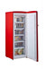 Unique 6 Cu/Ft Retro AC Upright All Freezer, ENERGY STAR Certified, red, with chrome accents from Cabin Depot.