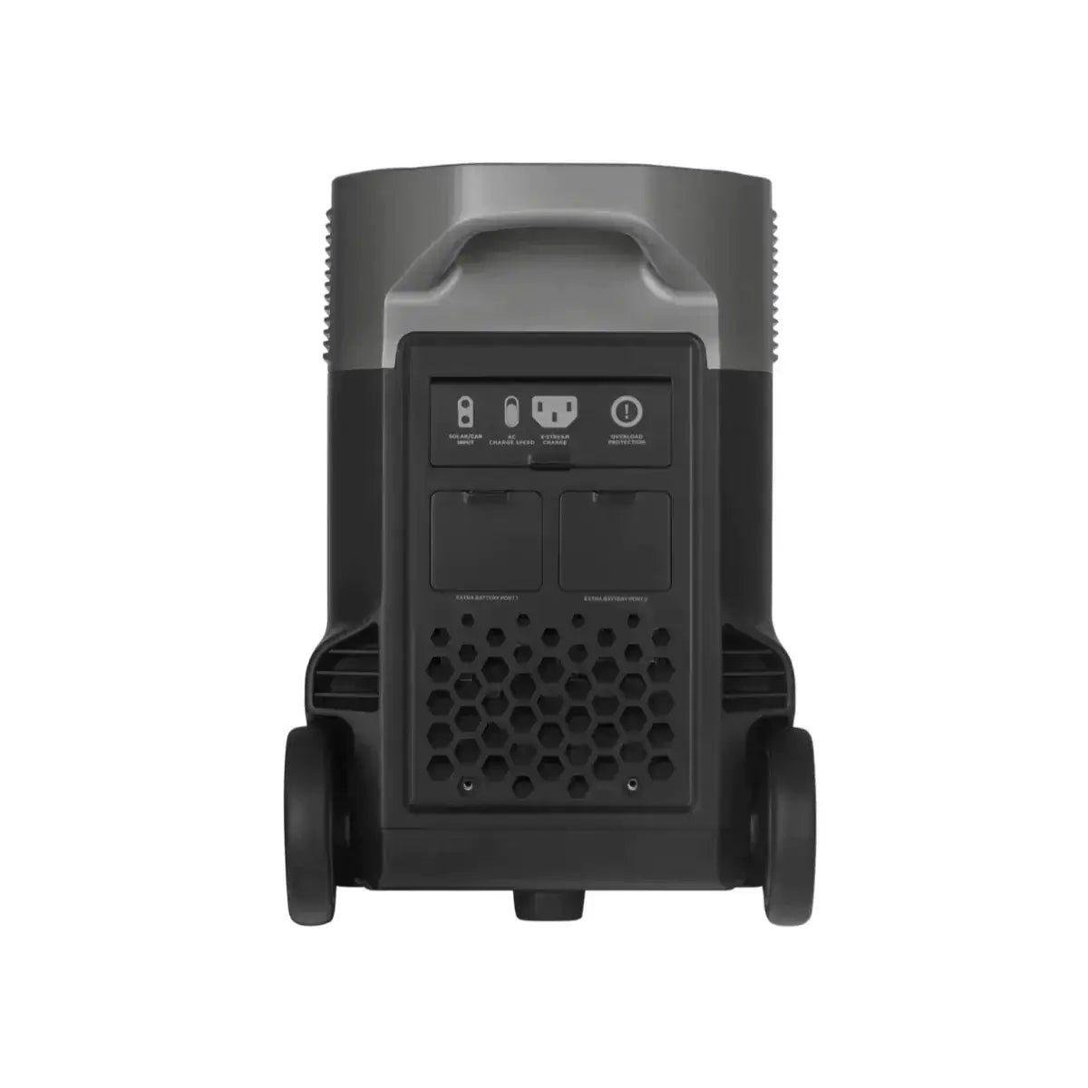 EcoFlow DELTA Pro Portable Power Station rear view - 3600W output, 10800Wh storage, available at Cabin Depot, Canada