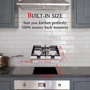 GaslandChef 12" Built-In Gas Stovetop with 2 Burners in Kitchen, ETL Certified, Stainless Steel, available at Cabin Depot