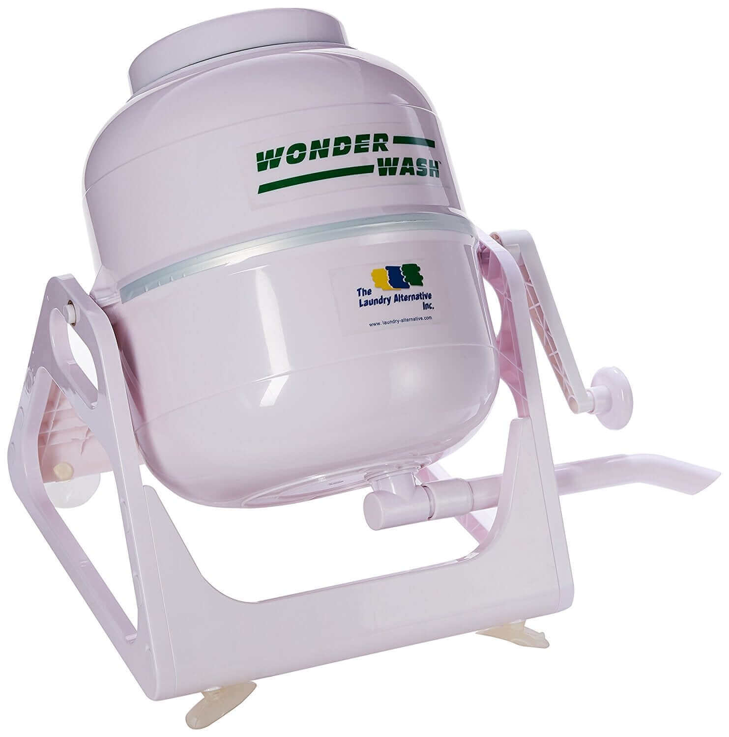 Wonderwash Portable Washing Machine from Cabin Depot, eco-friendly hand-operated laundry solution, lightweight and compact design.