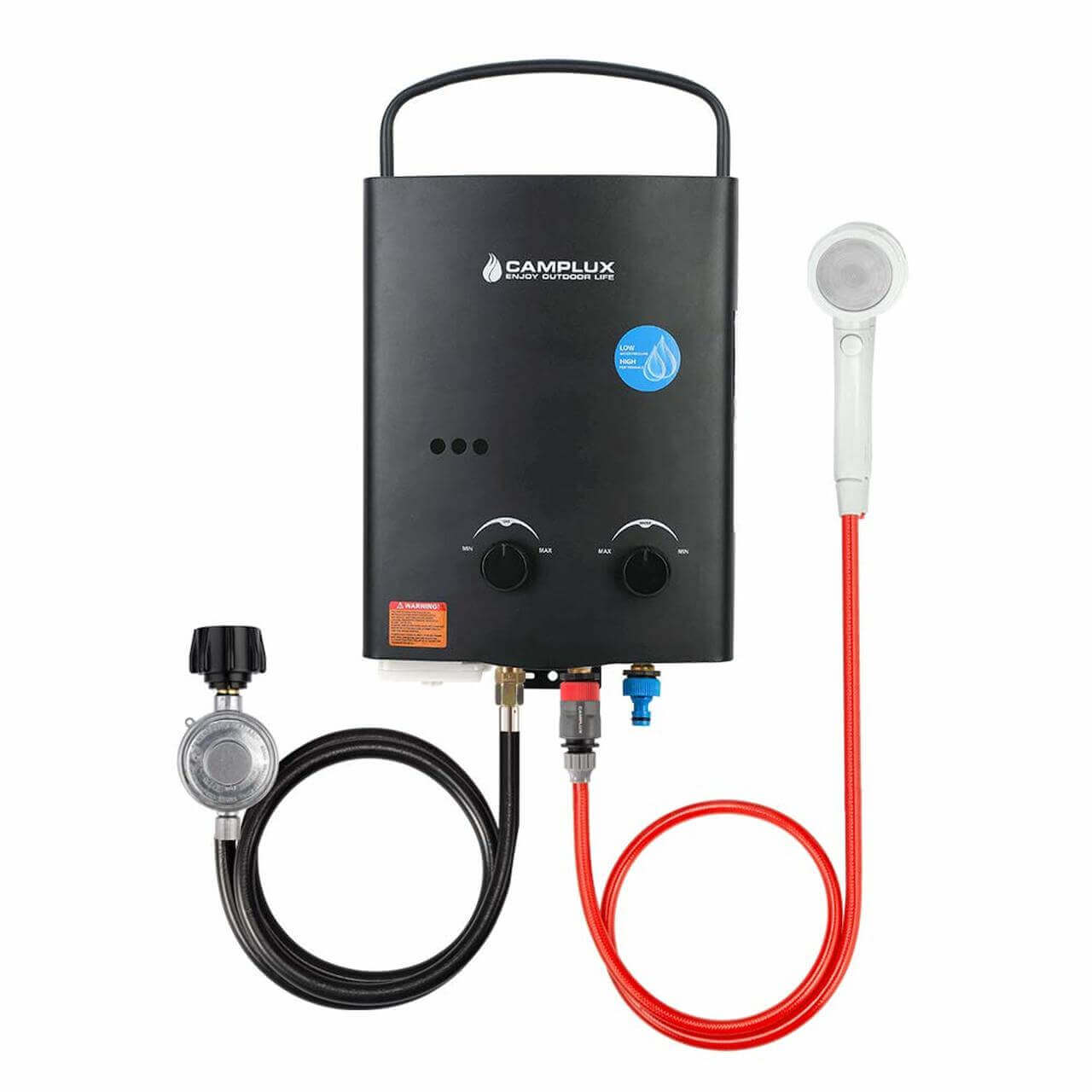 Camplux 5L Portable Tankless Water Heater with Accessories for Outdoor Use, Ideal for Cabin Depot