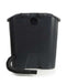 Biolan Simplett urine-separating toilet in charcoal color with vent hose, eco-friendly design, no power or water required.