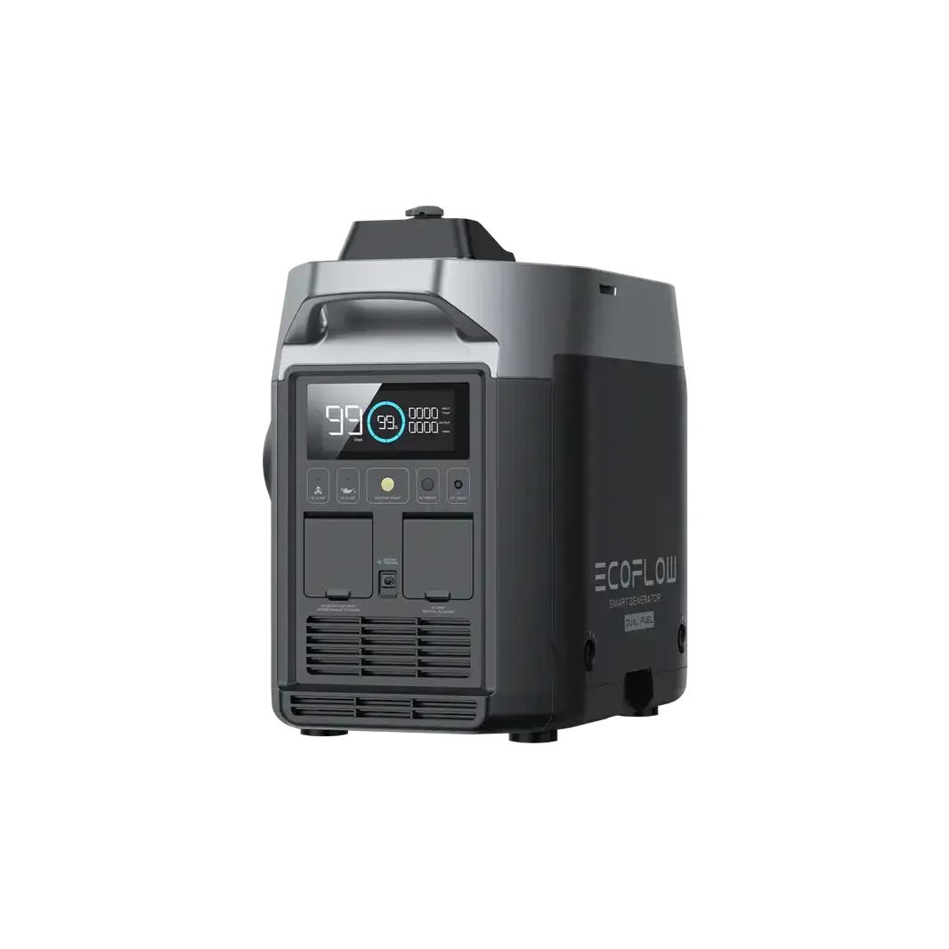 EcoFlow Smart Generator Dual Fuel from Cabin Depot, portable power station for off-grid and backup use. IN STOCK, FREE SHIPPING in Canada.