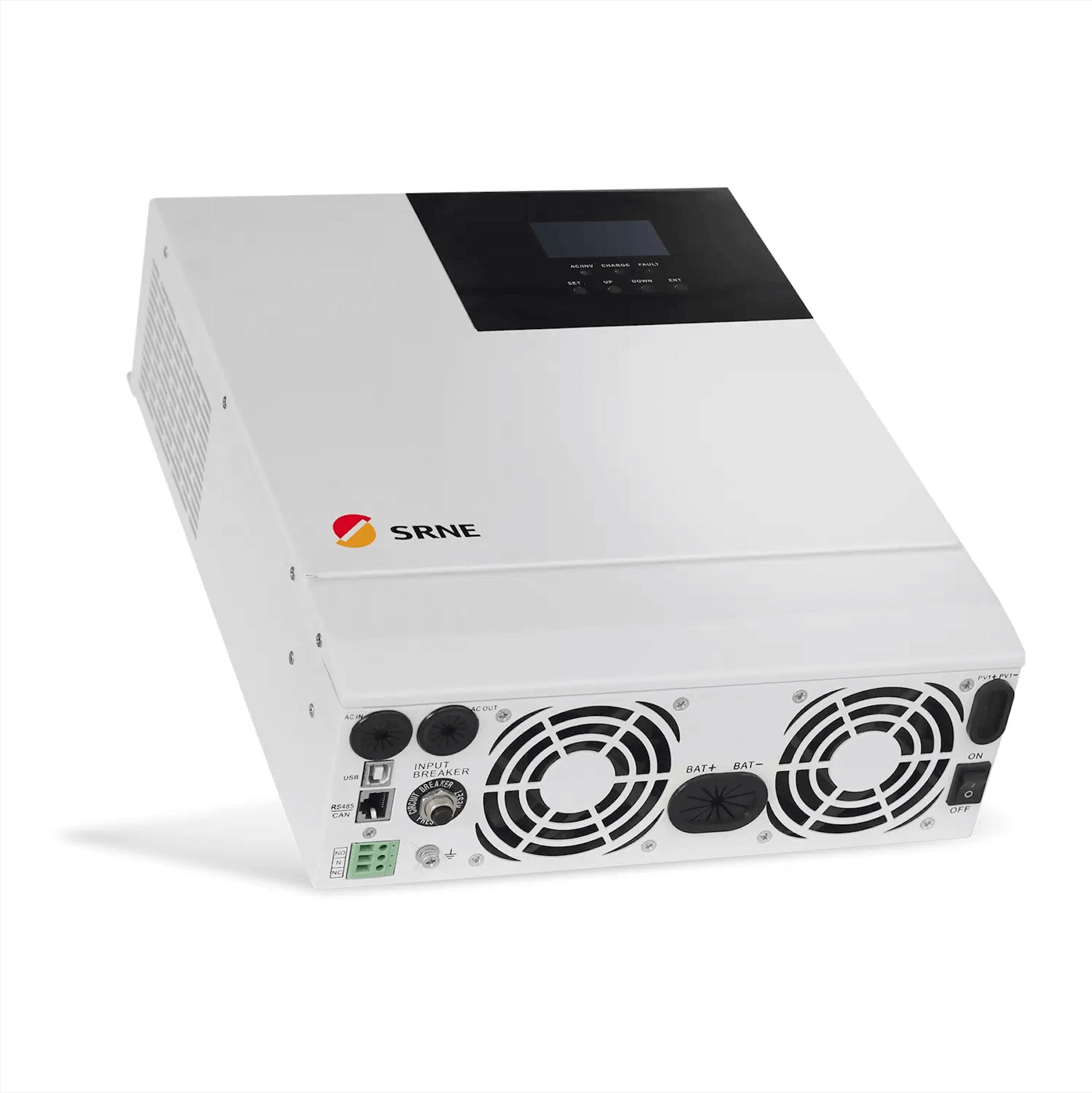 SRNE 3000W 24V all-in-one inverter/charger with LCD, available at Cabin Depot