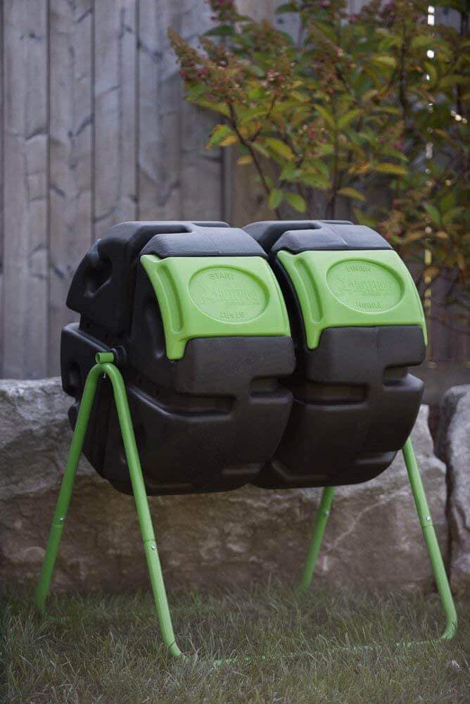 FCMP Outdoor HOTFROG Dual Body Tumbling Composter, eco-friendly garden tool at Cabin Depot.