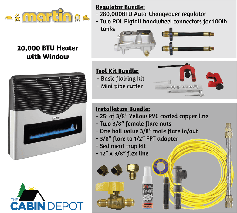 Martin 20,000 BTU Direct Vent Propane Heater MDV20VP - Uncategorized by Bismar