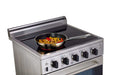 Prestige 24" Convection Electric Range with glass cooktop and skillet, ideal for compact kitchens - Available at Cabin Depot.