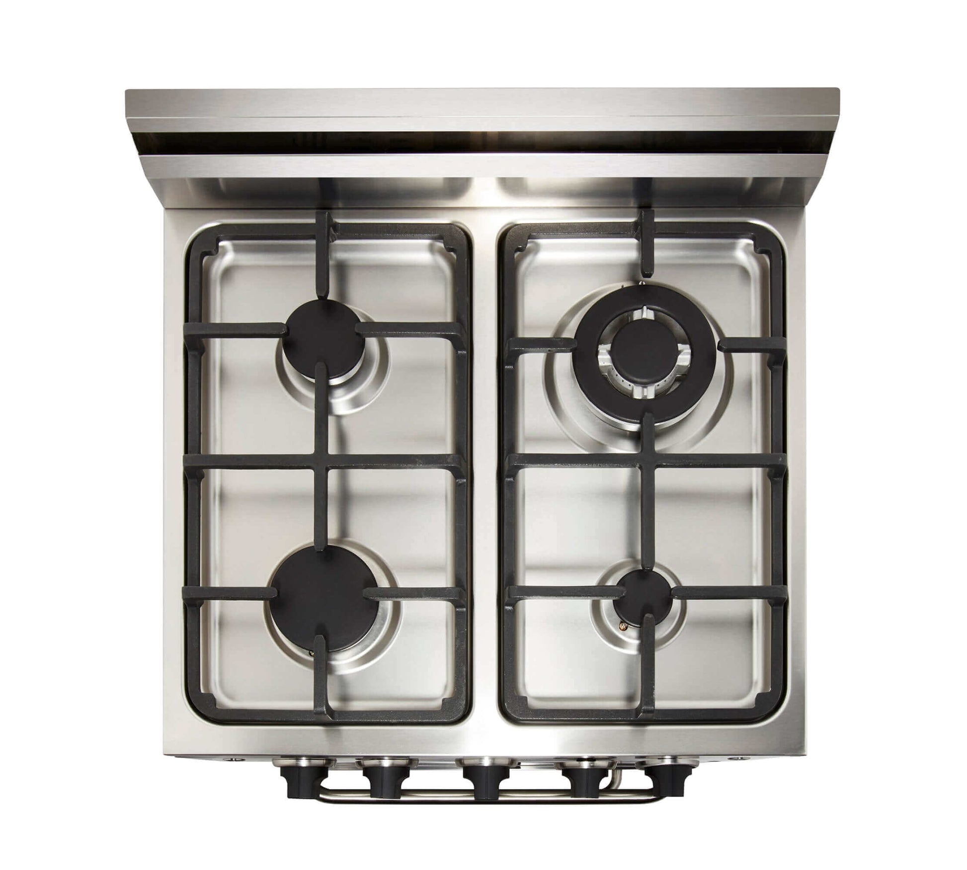 Top view of Unique Prestige 24" convection gas range with electric ignition, perfect for compact kitchens, available at Cabin Depot.