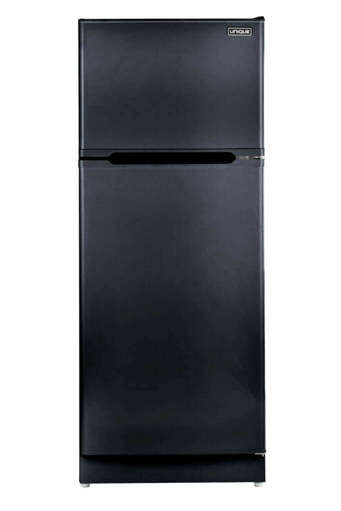Unique 14 Cu/Ft Propane Fridge by Cabin Depot, sleek modern design with ample storage, ideal for family needs and ergonomic efficiency.