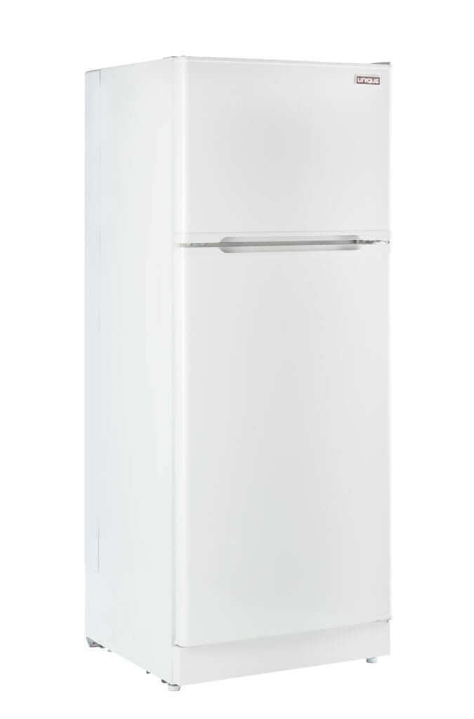Unique 14 Cu/Ft Propane Fridge from Cabin Depot with modern design and ample storage ideal for family use.