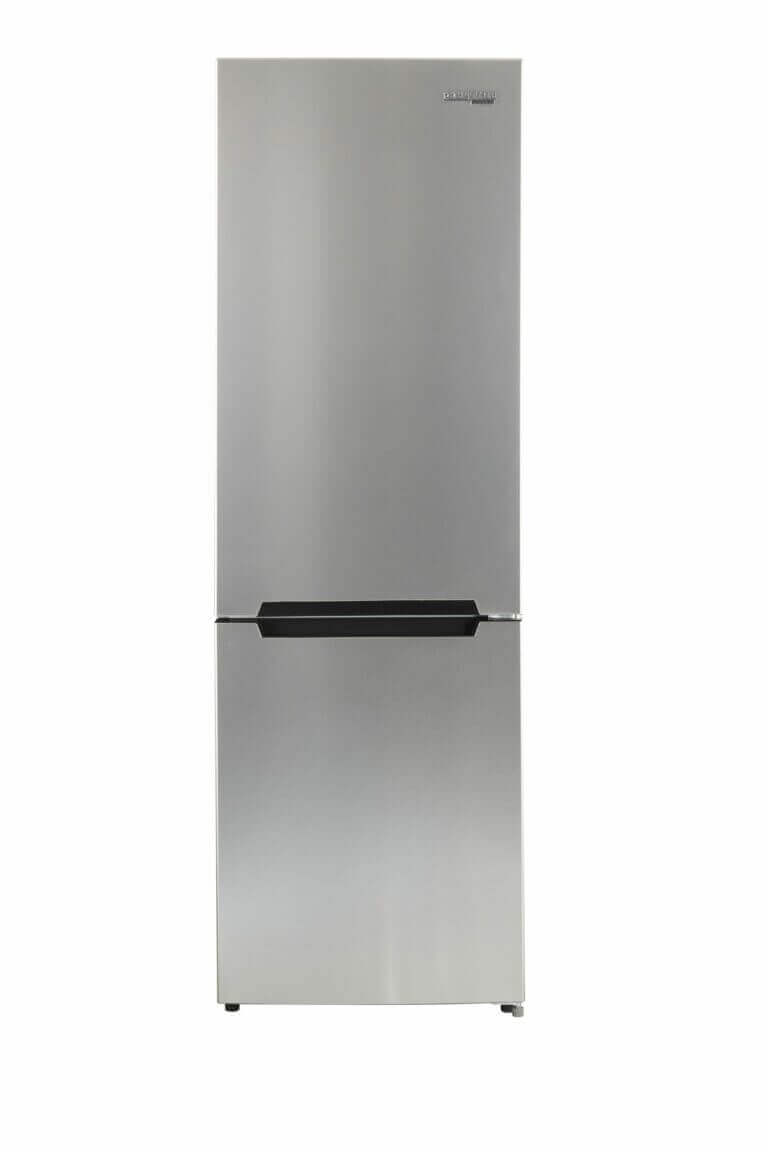 Unique 12 Cu/Ft Prestige Electric Bottom Mount Refrigerator in Stainless Steel available at Cabin Depot. Perfect for modern kitchens.