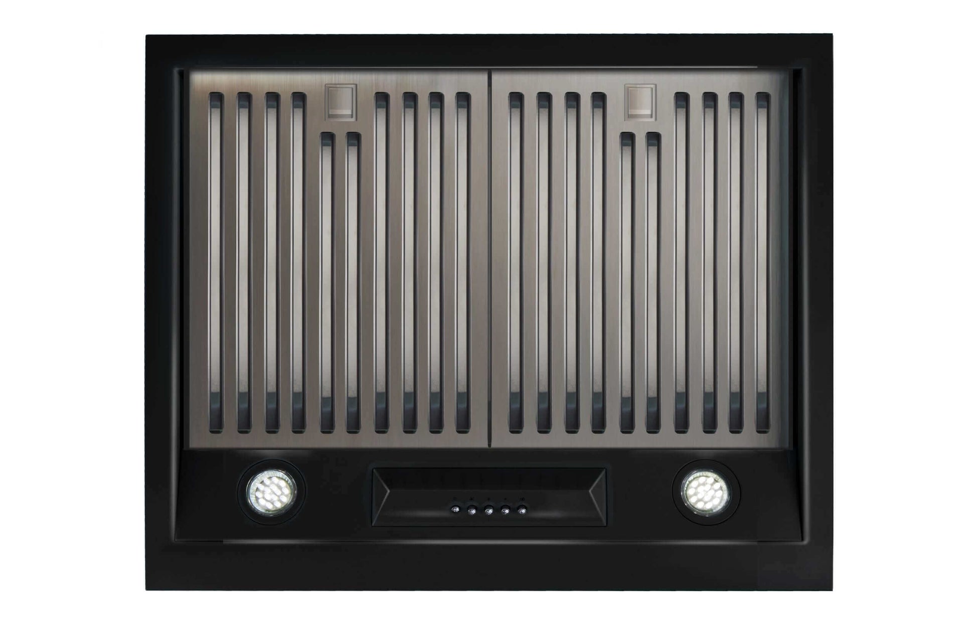 Unique 24-inch Classic Retro Range Hood with LED lights, perfect for cabin kitchens. Available at Cabin Depot.