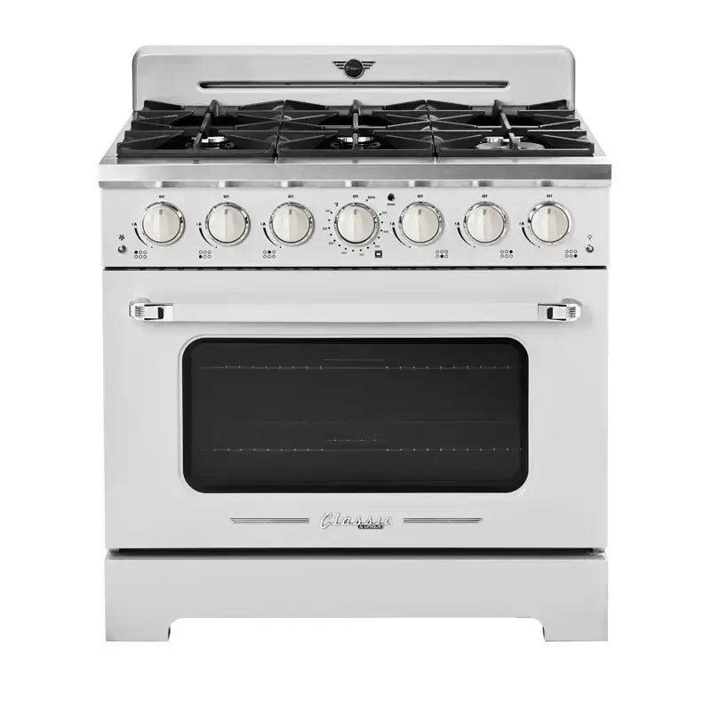 Unique 36" Classic Retro Convection Gas Pro Range with Electronic Ignition - cabin decor from Cabin Depot.