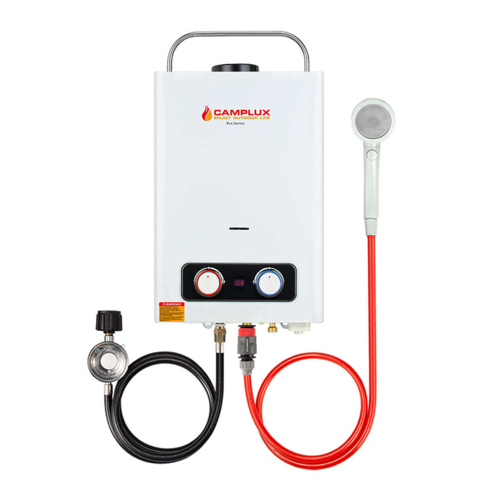 Camplux 6L 1.58 GPM Propane Outdoor Portable Tankless Water Heater - White - by Camplux