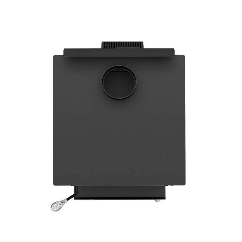 Top view of Drolet Myriad III Wood Stove with Blower from Cabin Depot, eco-friendly heating for spaces up to 2,300 ft².