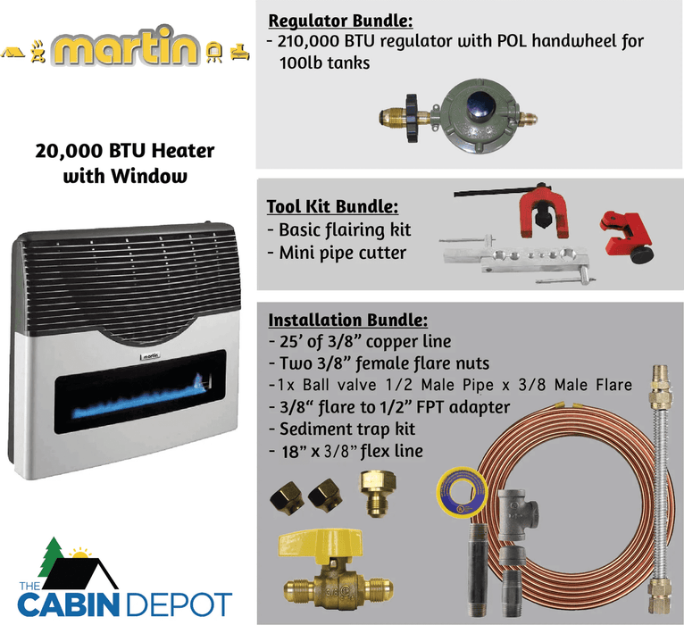 Martin 20,000 BTU Direct Vent Propane Heater MDV20VP - Uncategorized by Bismar