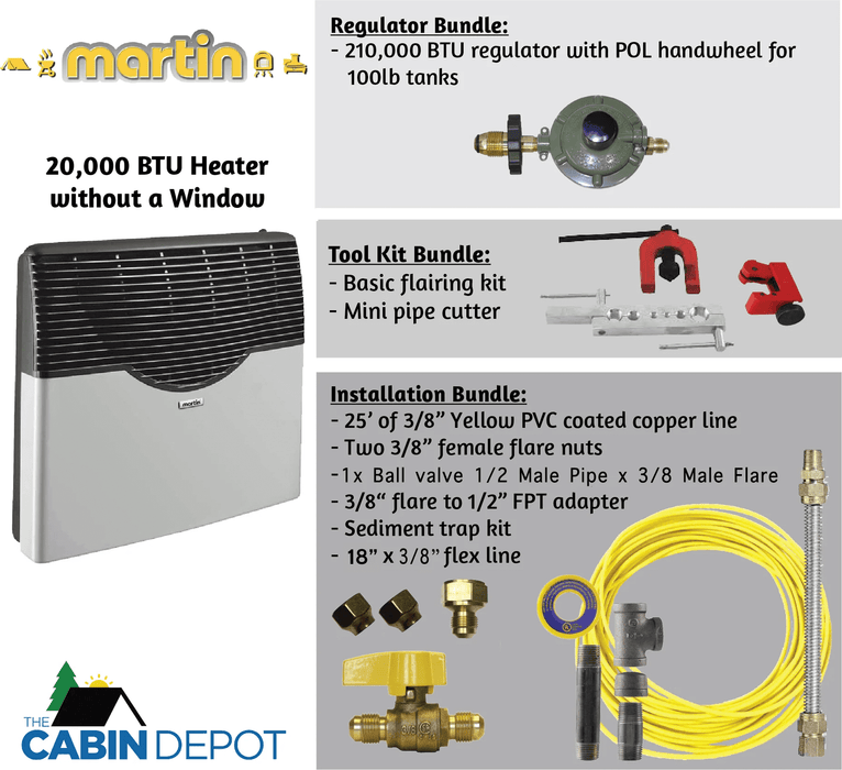 Martin 20,000 BTU Direct Vent Propane Heater MDV20P - Uncategorized by Bismar