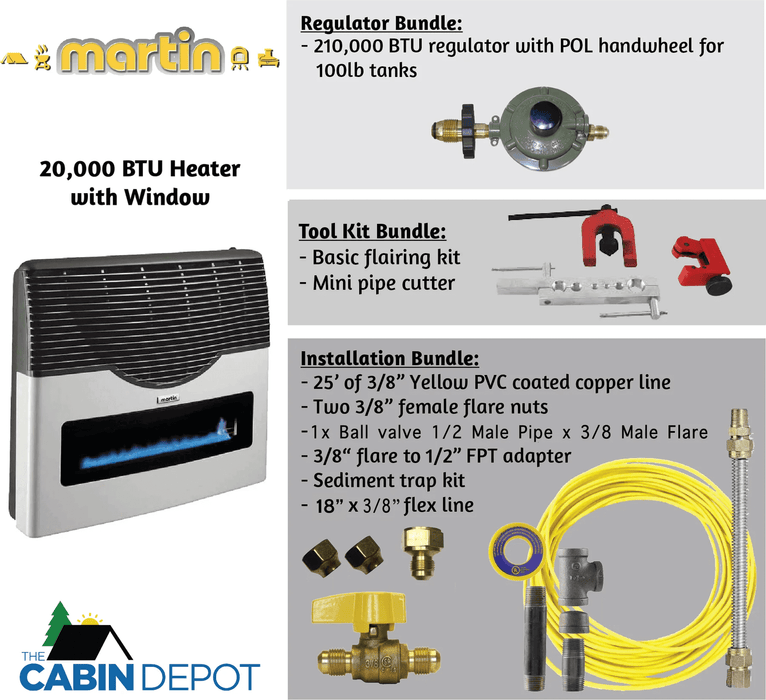 Martin 20,000 BTU Direct Vent Propane Heater MDV20VP - Uncategorized by Bismar