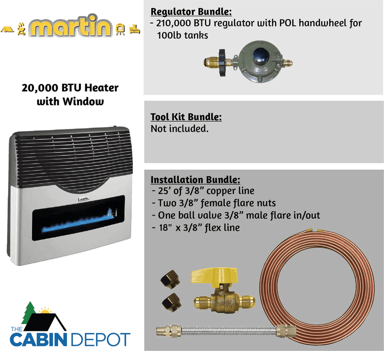 Martin 20,000 BTU Direct Vent Propane Heater MDV20VP - Uncategorized by Bismar