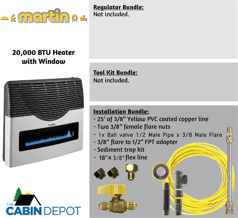 Martin 20,000 BTU Direct Vent Propane Heater MDV20VP - Uncategorized by Bismar