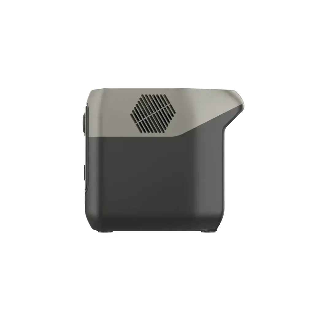 EcoFlow RIVER 2 Pro Portable Power Station side view at Cabin Depot, featuring modular design and fast charging capabilities.